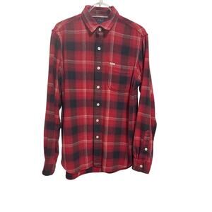 Polo Ralph Lauren Mens Red Plaid Flannel Lumberjack Button Shirt Size S